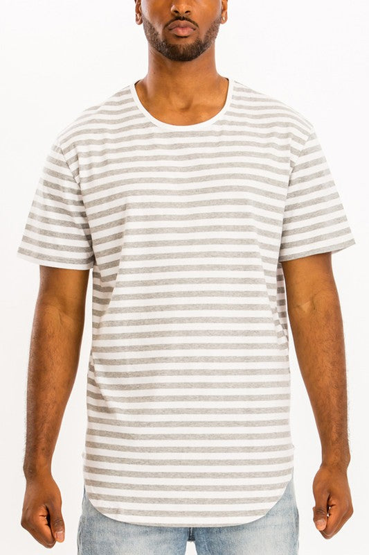 STRIPED ELONGATED TSHIRT