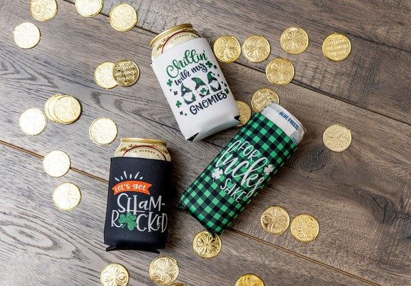 St. Patrick's Day Slim Can Holder