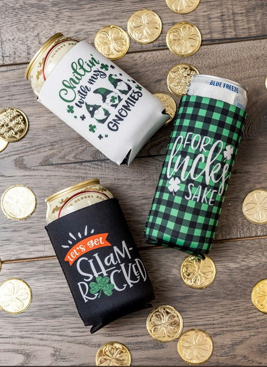 St. Patrick's Day Slim Can Holder