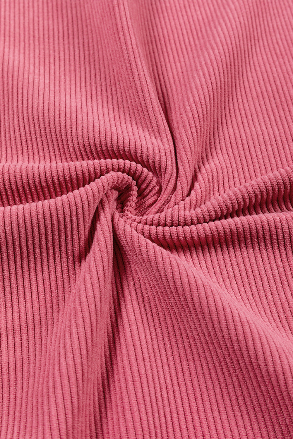 Strawberry Pink Ribbed Corded Oversized Sweatshirt