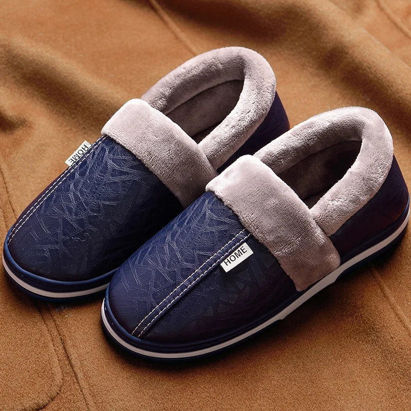 Men shoes House slippers Leather Fashion Memory