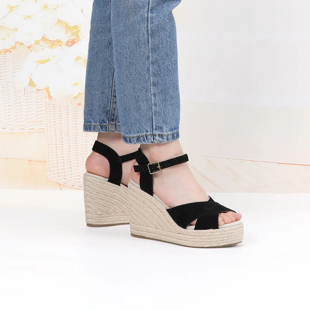 Platform Wedges Sandals Genuine Leather Casual Heels 2022 New Hot Sale Gladiator Sapatos Mulher Sapato Feminino Shoes For