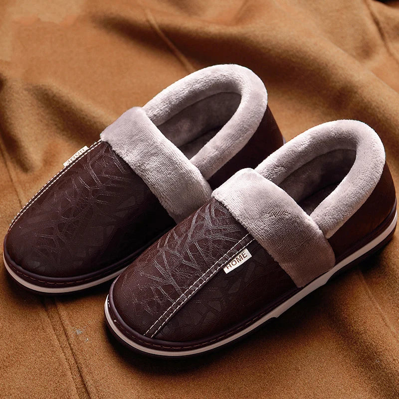 Men shoes House slippers Leather Fashion Memory