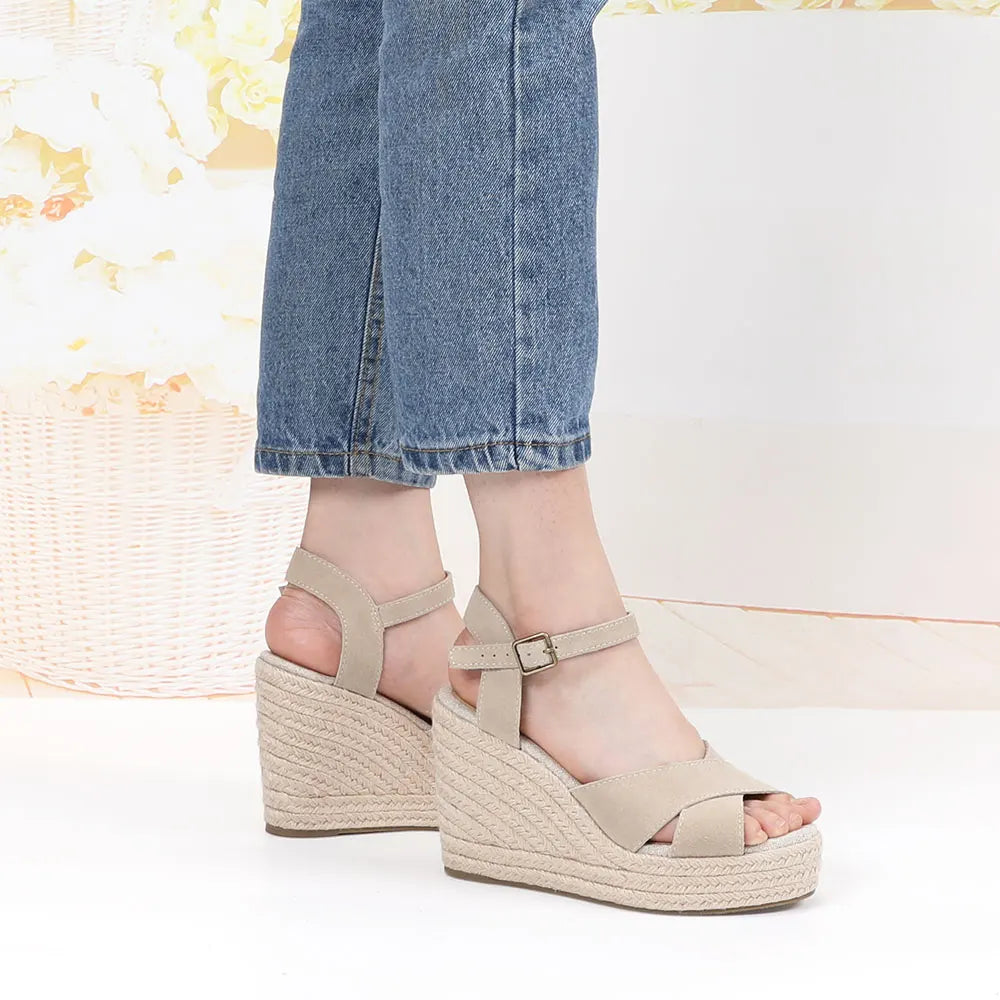 Platform Wedges Sandals Genuine Leather Casual Heels 2022 New Hot Sale Gladiator Sapatos Mulher Sapato Feminino Shoes For