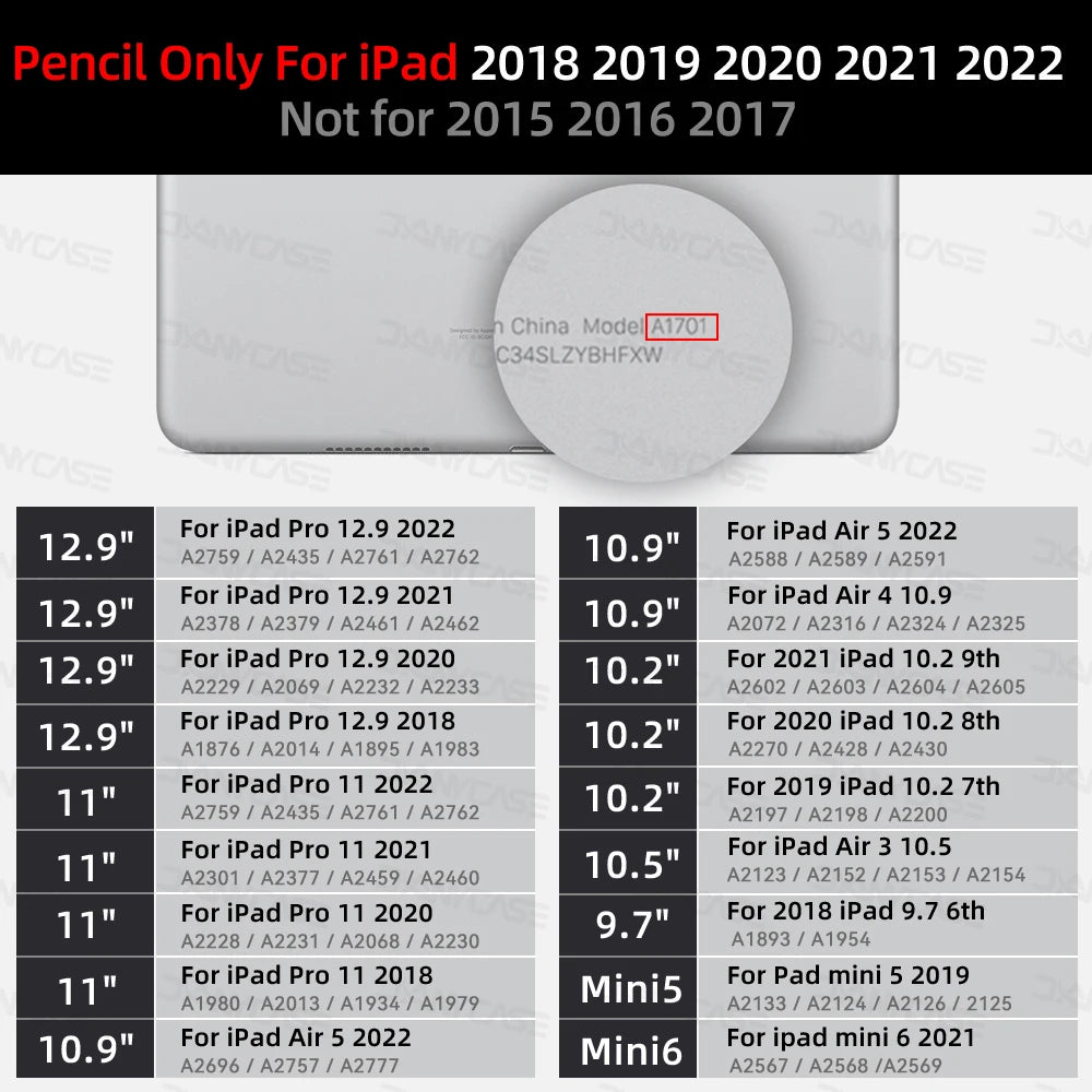 For iPad Pencil with Palm Rejection Tilt