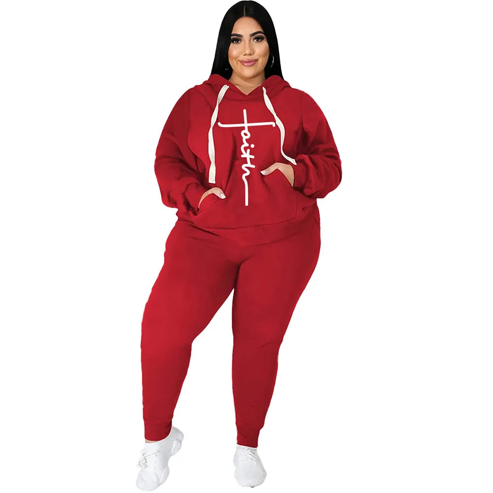 PLUS SIZE WOMEN TRACKSUIT SETS