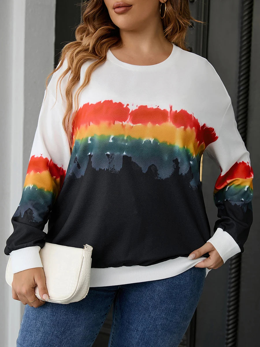 PLUS SIZE WOMEN SWEATSHIRT CASUAL