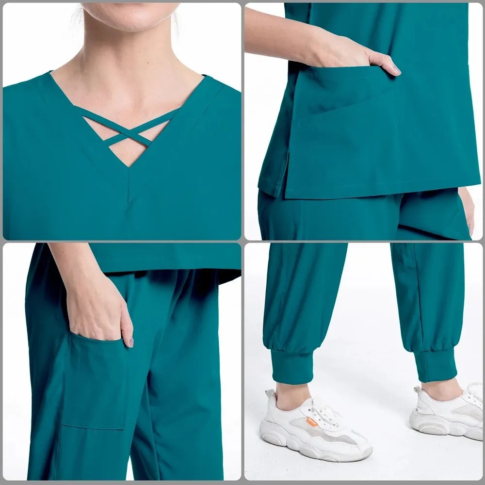 Hospital Scrubs Sets Nurse Accessories Medical Clothing for Women Work Uniforms Dental Clinic Beauty Salon Spa Workwear Overalls