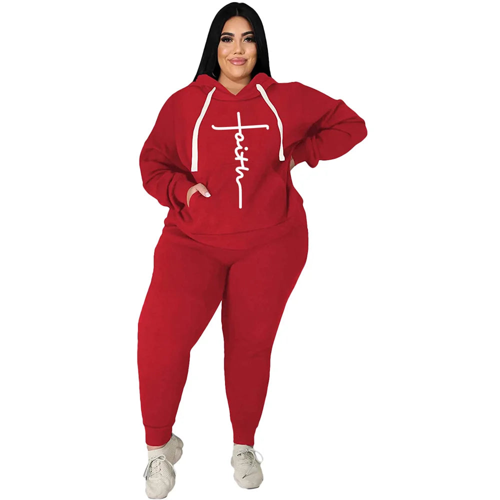 PLUS SIZE WOMEN TRACKSUIT SETS