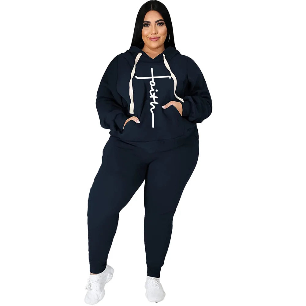 PLUS SIZE WOMEN TRACKSUIT SETS