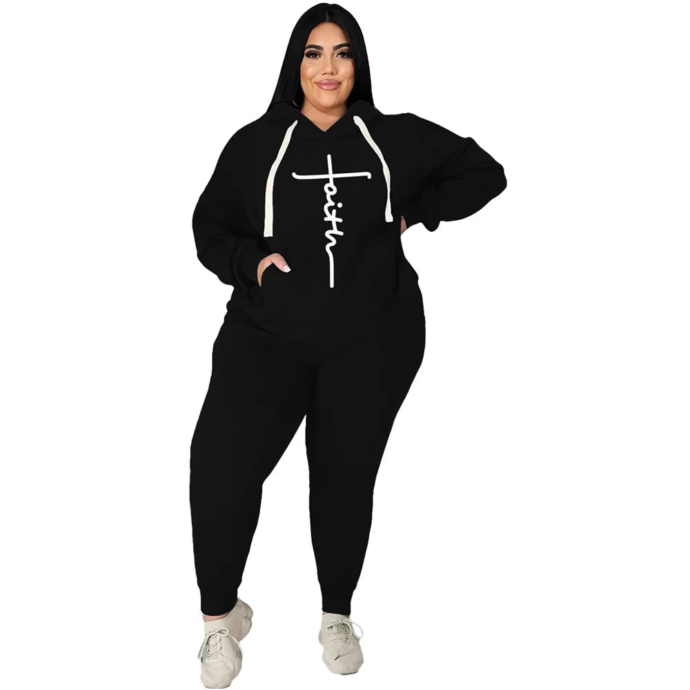 PLUS SIZE WOMEN TRACKSUIT SETS