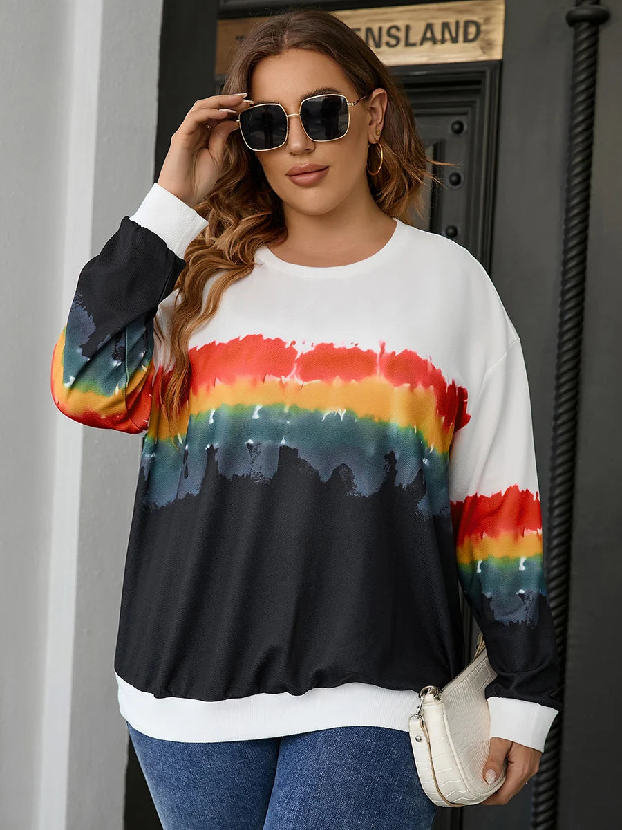 PLUS SIZE WOMEN SWEATSHIRT CASUAL