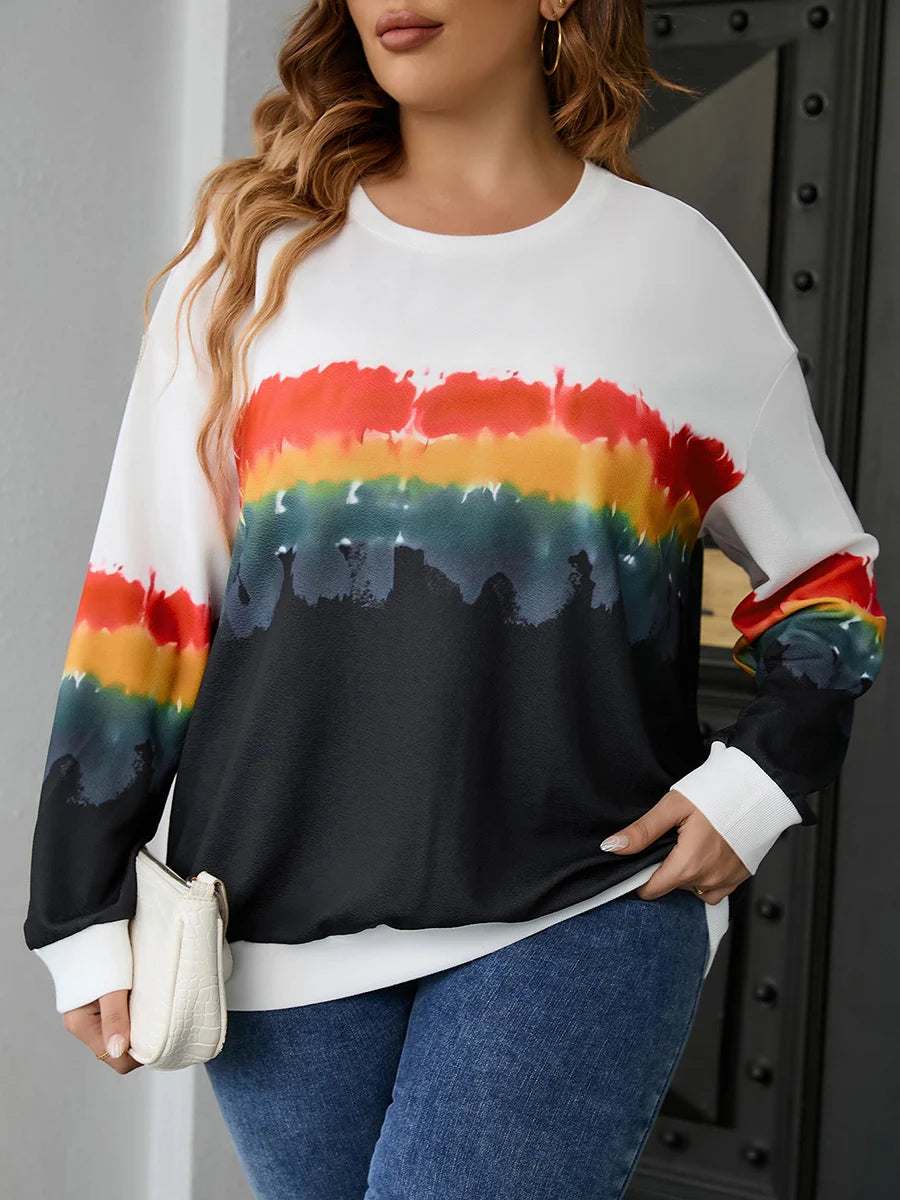 PLUS SIZE WOMEN SWEATSHIRT CASUAL