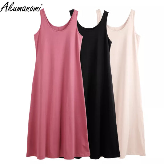 cotton tank dresses women clothes plus size