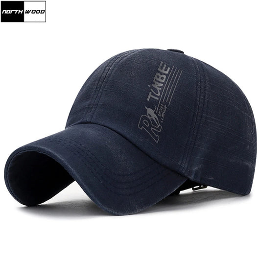 [] Mens Brand Washed Baseball Caps Summer