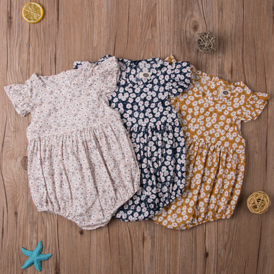 Flower Newborn Baby Girl Rompers Summer