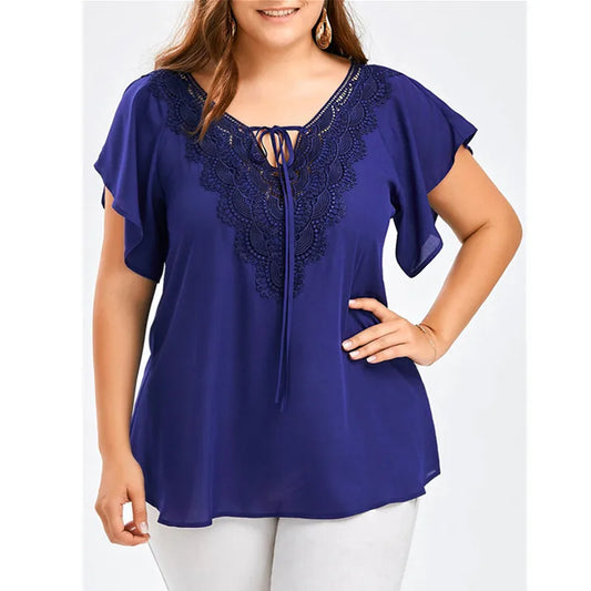 WOMEN PLUS SIZE SHORT SLEEVE SHIRTS