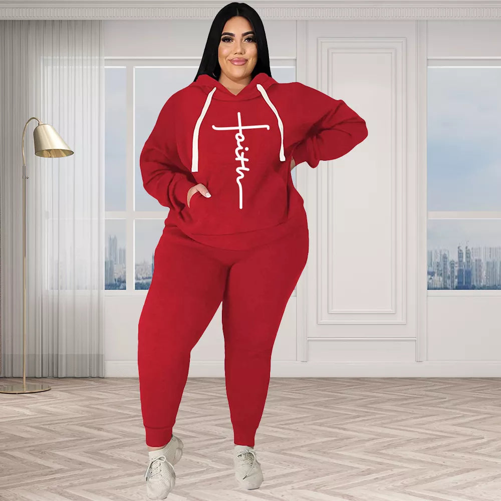 PLUS SIZE WOMEN TRACKSUIT SETS