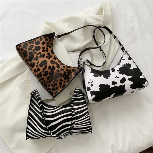 Shoulder Bags for Women Fashion Zebra Print Women Luxury Handbag